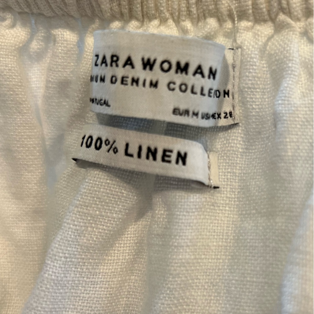 Ⓩⓐⓡⓐ ⓦⓞⓜⓐⓝ Premium Denim Collection 100% Linen Top - Picture 4 of 5